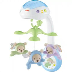 Mattel Fisher-Price - 3 az 1-ben altatódalos, projektoros kiságyforgó, babaforgó (CDN41) - morzsajatekbolt