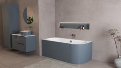 SAPHO Kád, Sapho Polysan Astra L Monolith aszimmetrikus kád 160x75 fehér/siena 33611M. 42