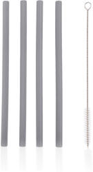Zopa szilikon szívószál - 4 db, Dove Grey