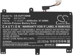 Cameron Sino Baterie pentru Asus Tuf Gaming A15, A17, Tuf Gaming F15, F17 și altele, 4200 mAh, Li-Ion (CS-AUF726NB)