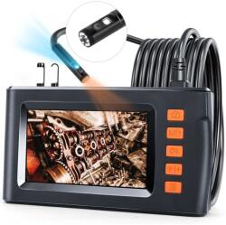  Mobilly cameră de inspecție P210D cu ecran 4, 3" IPS LCD, sondă 8mm, cameră duală, cablu rigid 10m (HD-P210D-10M)