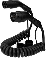 AUXUS töltőkábel elektromos járművekhez Type2, csavart, 22kW 3x32A 5m (V1-32T-spiral-5m)