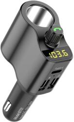 FM adó átmenő CL aljzattal és 2x USB-vel, kihangosító funkcióval