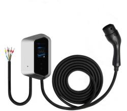 AUXUS Wallbox 22kW-os 22kW-os 2. típusú töltőállomás elektromos járművekhez, 5m-es kábellel (VCS-Z21-22S-5m silver)
