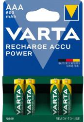 VARTA Recharge Accu Power AAA 800mAh, 4db újratölthető akkumulátorok (56703101404)