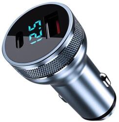  Mobilly autós töltő, 1xUSB-A+1xUSB-C, 36W, QuickCharge 3.0, PowerDelivery (XXX)