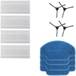 Tongbo Mobilly csere szűrők, mopok és oldalsó kefék készlet Tesla IQ100, Cecotec Conga 999, 12 db (set conga 999, 12 pcs)