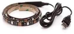 OPTY LED szalag 70cm, USB, 21 diódás, kapcsoló, 20 szín, öntapadós (70S)