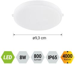 EMITHOR Agilo fehér LED beépíthető lámpa (EMI-63200) LED 1 izzós IP65 (63200)