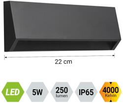 EMITHOR Radix szürke kültéri LED lépcsővilágító lámpa (EMI-48331) LED 1 izzós IP65 (48331)
