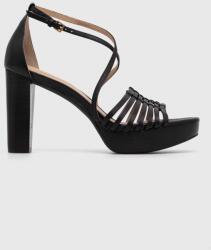 Lauren Ralph Lauren bőr szandál Shelby fekete, 802920433002, 802940588001 - fekete Női 40