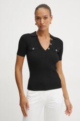 GUESS pulóver PAULA könnyű, női, fekete, W5RR25 Z2U00 - fekete S