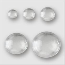  Gyöngy alkatrész- üveglencse kör, 18mm, 10db/csomag ékszeralapokhoz