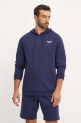 Reebok felső sötétkék, férfi, nyomott mintás, kapucnis, 100202877 - sötétkék M