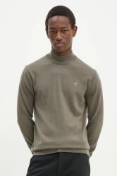 G-Star RAW gyapjú pulóver könnyű, férfi, zöld, garbónyakú, D25175-D847 - zöld XL