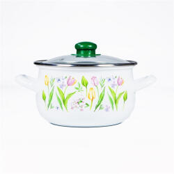 TOO BELLY TULIP 2, 8 literes, 18cm átmérő, 12cm magasságú lábas (fazék) üveg fedővel - kichden
