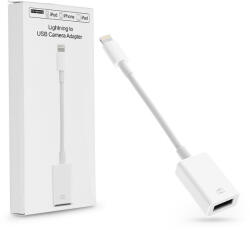 Utángyártott OTG adapter Lightning - USB-A csatlakozóval - fehér