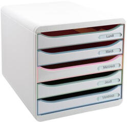 Exacompta Irattároló, műanyag, 5 fiókos, EXACOMPTA "Big-Box Plus AutentiK", szürke (309303D) - iroszer24