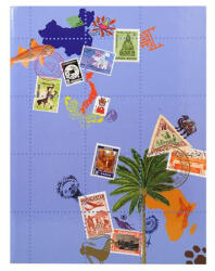 Exacompta Album, bélyeggyűjtő, 17x22, 5 cm, 8 lap, EXACOMPTA "Globe Trotter", vegyes színek (25634E) - iroszer24