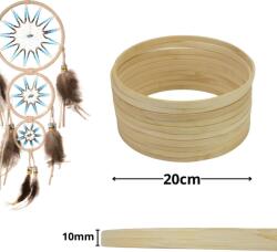 Fa karika álomfogóhoz, makraméhoz 20cm*1cm 10db/csomag