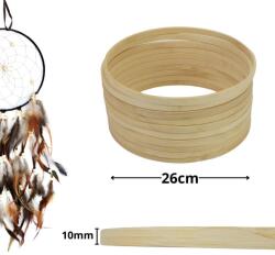 Fa karika álomfogóhoz, makraméhoz 26cm*1cm 10db/csomag