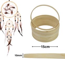  Fa karika álomfogóhoz, makraméhoz 15cm*1cm 10db/csomag
