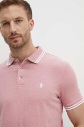 Ralph Lauren poló rózsaszín, férfi, sima, 710941492 - rózsaszín S