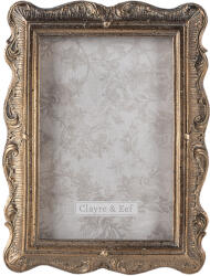 Clayre & Eef Rama foto de masa polirasina aurie 19x2x24 cm, 13x18 cm (2F0830deco)