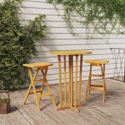 vidaXL Set mobilier de bar pliabil, 3 piese, lemn masiv de tec (3100777) - comfy