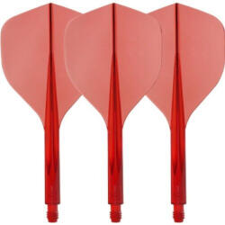 Condor Fluturas si tija intr-o bucata Condor Axe 120, rosu transparent fluturas standard, tija lunga 30 mm (CN383645)