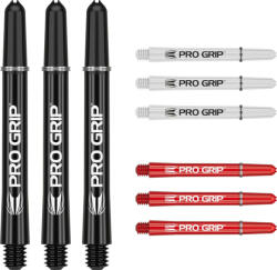 Target Tije darts mediu Target Pro Grip 48mm, negru-alb-rosu multi-pack (TRG380388)
