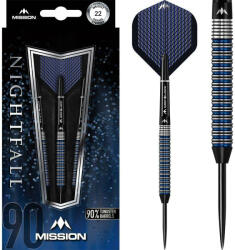 Mission Darts Set sageti darts Mission steel Nightfall 22g, M2, straight ring 90% wolfram (M000557)