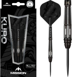 Mission Darts Set sageti darts Mission steel Kuro 21g, black, M4, rear taper, 95% wolfram (M000273)