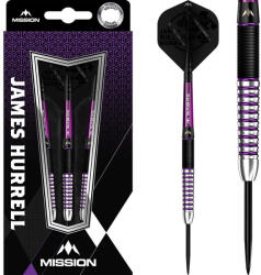 Mission Darts Set sageti darts Mission steel James Hurrell Black PVD-Electro Purple 24g, 90% wolfram (M001197)