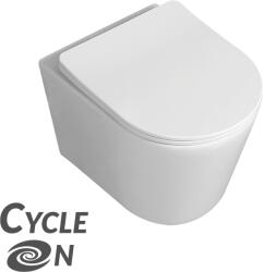 Laveo Jari Cycleon, falra szerelhető WC CycleOn pezsgőfürdő rendszerrel 485x370x325 mm + wc ülőke, fehér, LAV-VMJ_609S (LAV-VMJ_609S)