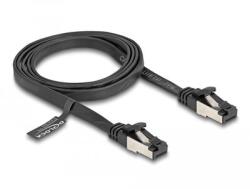 Delock - RJ45 lapos patch kábel apa - apa Cat. 8.1 flexibilis 1 m fekete - 80179 (80179)