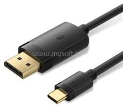 Vention USB-C -> DisplayPort, (4K, fekete), 2m, kábel (CRJBH) (CRJBH)