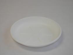  Virágtartó alátét, 29 cm, fehér műanyag (366-1) (366-1-fehér)