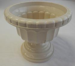  Görög váza, 25 cm, drapp, környezetbarát anyagból (87/FA) (87/FA-drapp)