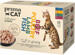 PrimaPet 24x85g PrimaCat Classic szószban nedves macskatáp Classic mix (4 változattal)