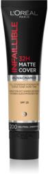 L'Oréal Infallible 32H Matte Cover tartós matt alapozó SPF 25 árnyalat 200 (Neutral Undertone) 30 ml