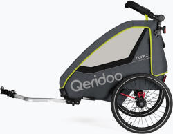 Qeridoo Qupa 2 lime kerékpár utánfutó