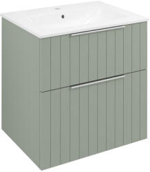 SAPHO Alsó szekrény, Sapho Cirasa mosdótartó szekrény 2 fiókkal, 59, 2x64x46 cm verde strip CR601-4444S - zuhanykabin
