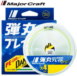 Major Craft Fir Major Craft Dangan Braid X4 150m #1.2 20Lb Fluo Green (DB4-150/1.2GR/20lb　)