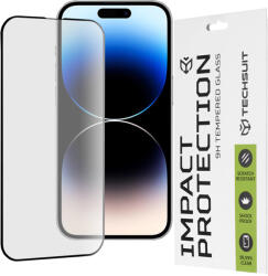 Techsuit - 111D Teljes Borítású / Teljes Ragasztású Üveg - iPhone 14 Pro - Fekete