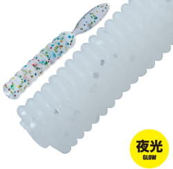 Major Craft Aji-Do Worm Candoll 5cm #010 Glow White Silver Lame (ADW-CD2.0-010)