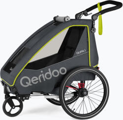 Qeridoo kerékpár utánfutó Qupa 1 lime