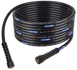 Hydro Line 20 méteres SMOOTH rugalmas, sima felületű magasnyomású tömlő M22 - M22 csatlakozással Karcher HD, HDS és Kranzle mosókhoz DN6