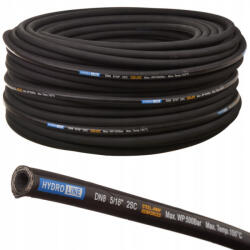 HydroLine magasnyomású hidraulikus tömlő DN8, 2SC, 5/16", 500 bar - Dupla acélfonatos erősítés (méterre vásárolható)