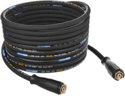 HydroLine Premium+ dupla acélfonatos, hőálló magasnyomású tömlő 20 méter DN8 M22-M22 csatlakozókkal (Kivitel: K Típus) Karcher és Kranzle magasnyomású mosókhoz